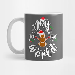 Christmas Football Joy To The World Funny Football Lover Mug